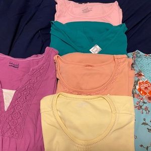 SOLD!!!  Casual dress short sleeve shirts women’s size 3x. Set for $20.